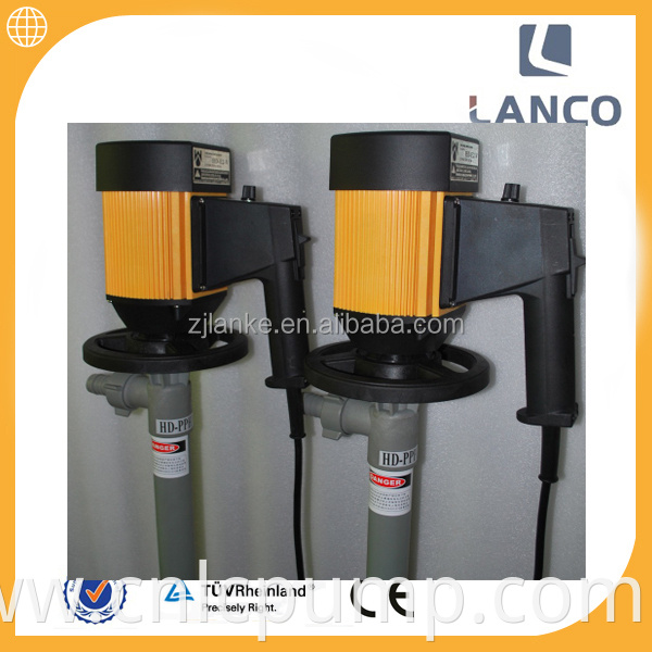 HD series of electric pump PP drum 200 liters of corrosion resistant plastic barrel pump